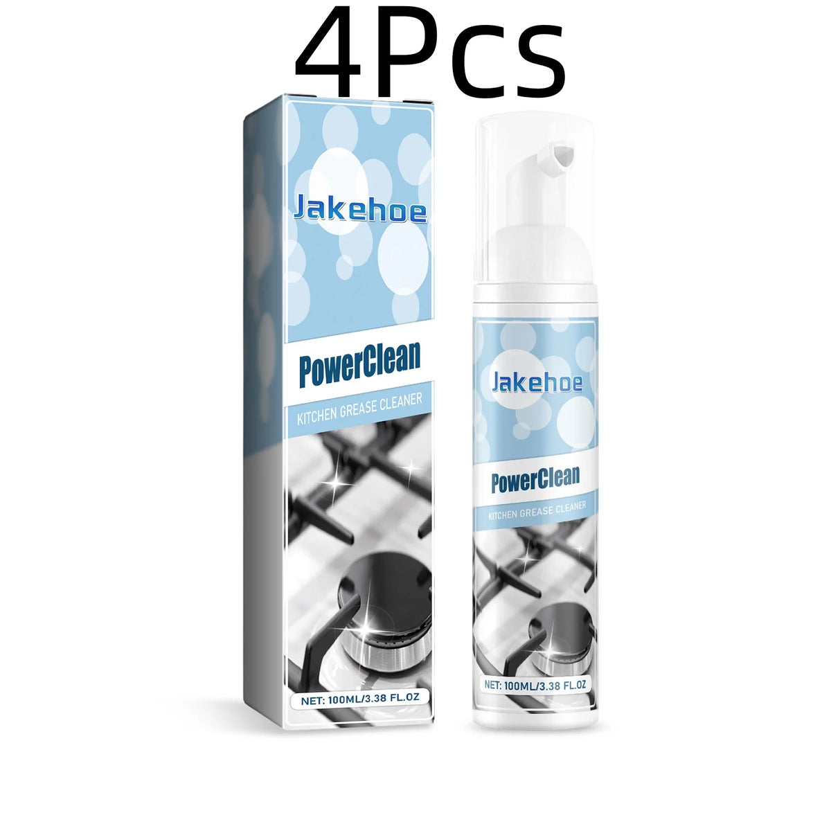Jakehoe Kitchen Foam Degreaser Fast Penetration Dissolving Stains No Residue Restore Brightness Stubborn Oil Stain Remover 100ml