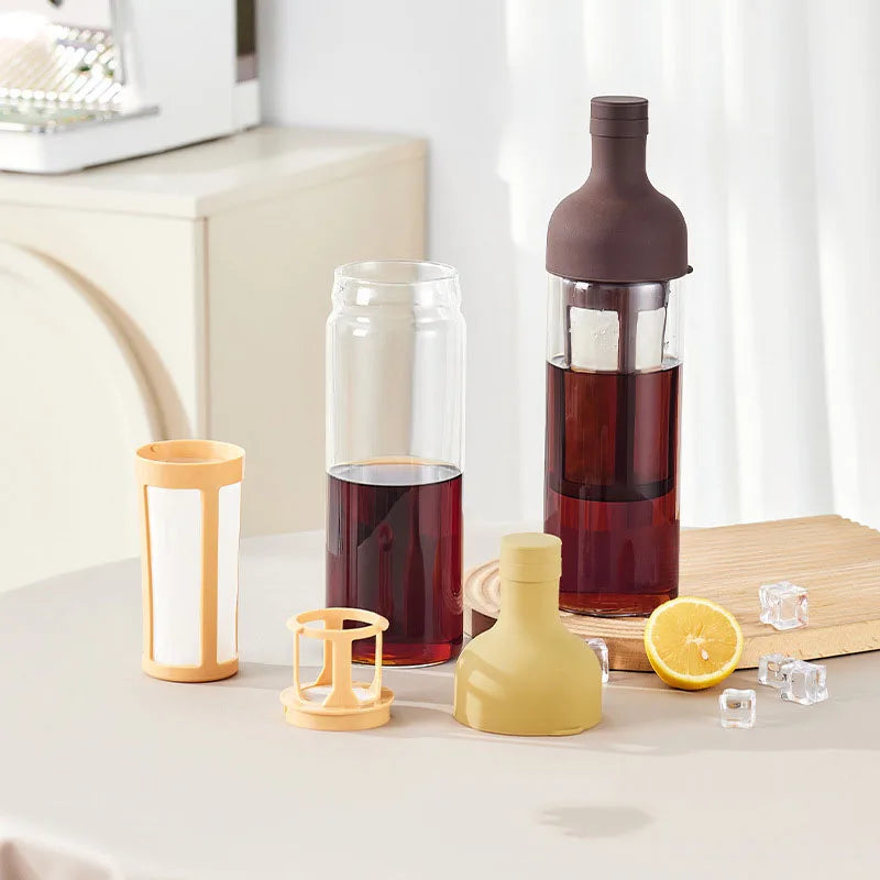 1000ML Cold Brew Coffee Pots Glass Coffee Maker Household Cold Brew Bottle Coffe Filter for Coffee Juice & Fruit Tea