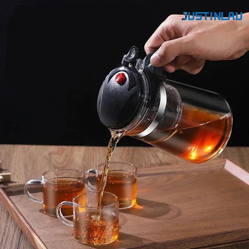 500ml-1800ml Glass Teapot Borosilicate Glass Split Type Teapot Heat Resistant Glass Teapot Tea Part Gift Idea Household