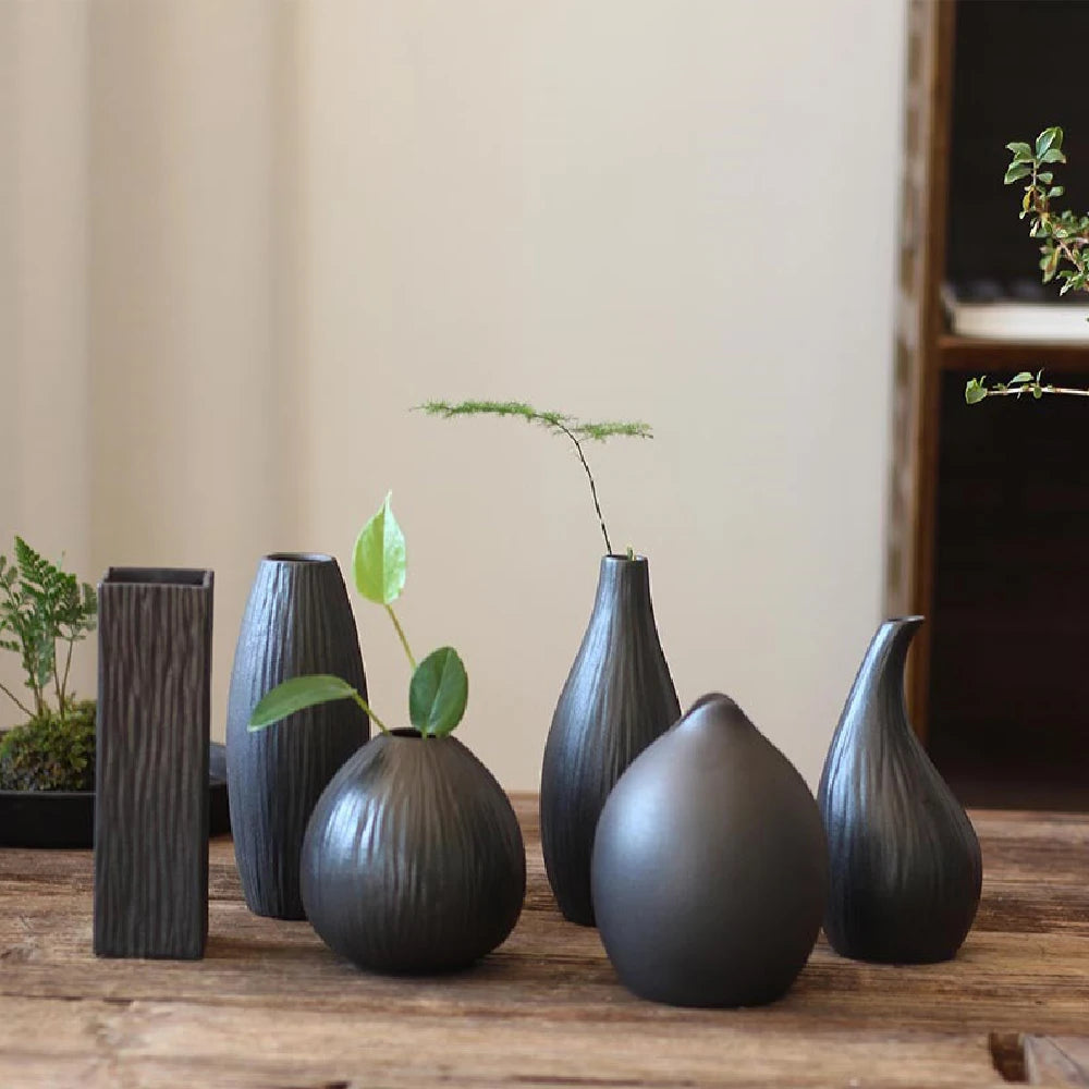 Simple ceramic vase decoration, living room home dining table decoration, hydroponic plant small vase