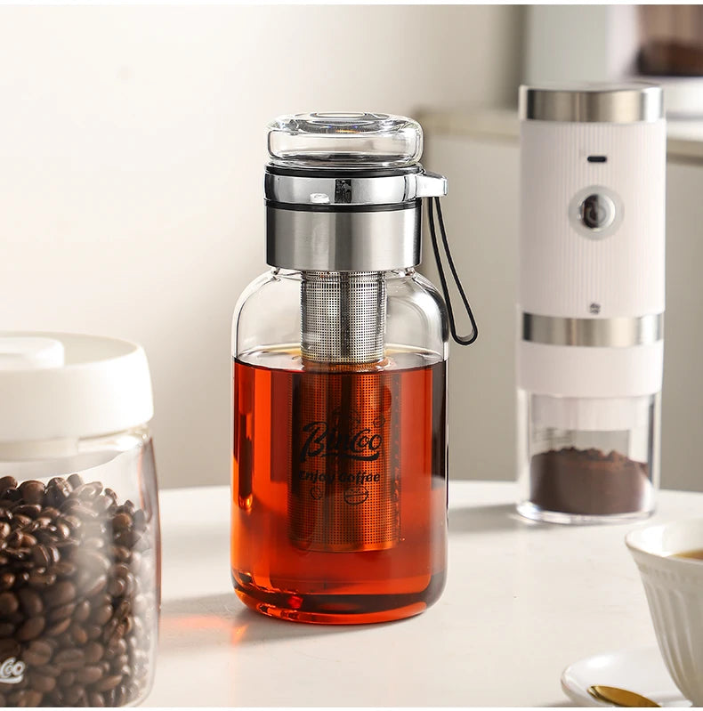 Bincoo Cold Brew Iced Coffee Maker Iced Coffee Maker Tea Infuser Airtight Cold Brew Pitcher Coffee Accessories Cold Brew System