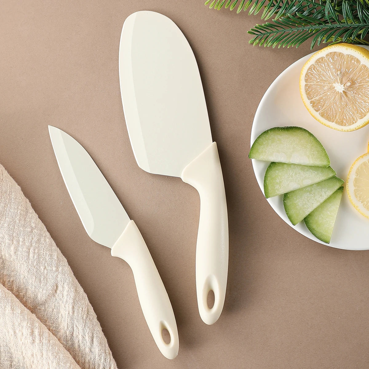 5-Piece Stainless Steel Kitchen Knife & Scissors Set with Holder