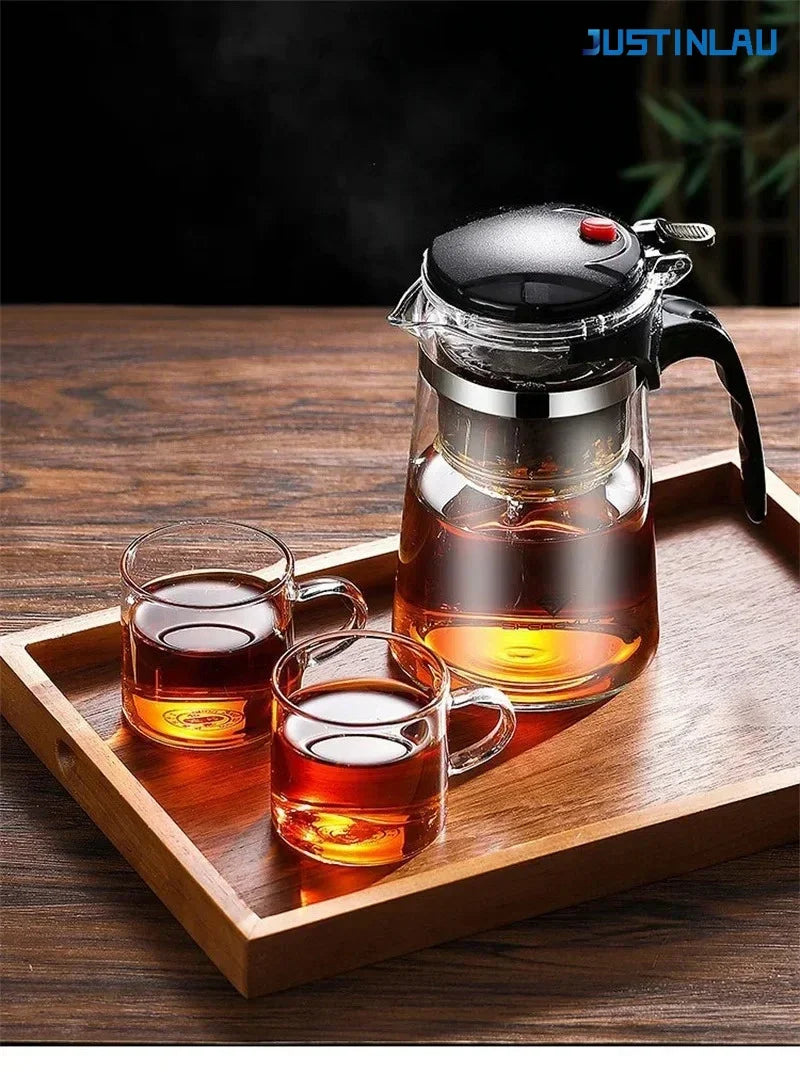 500ml-1800ml Glass Teapot Borosilicate Glass Split Type Teapot Heat Resistant Glass Teapot Tea Part Gift Idea Household