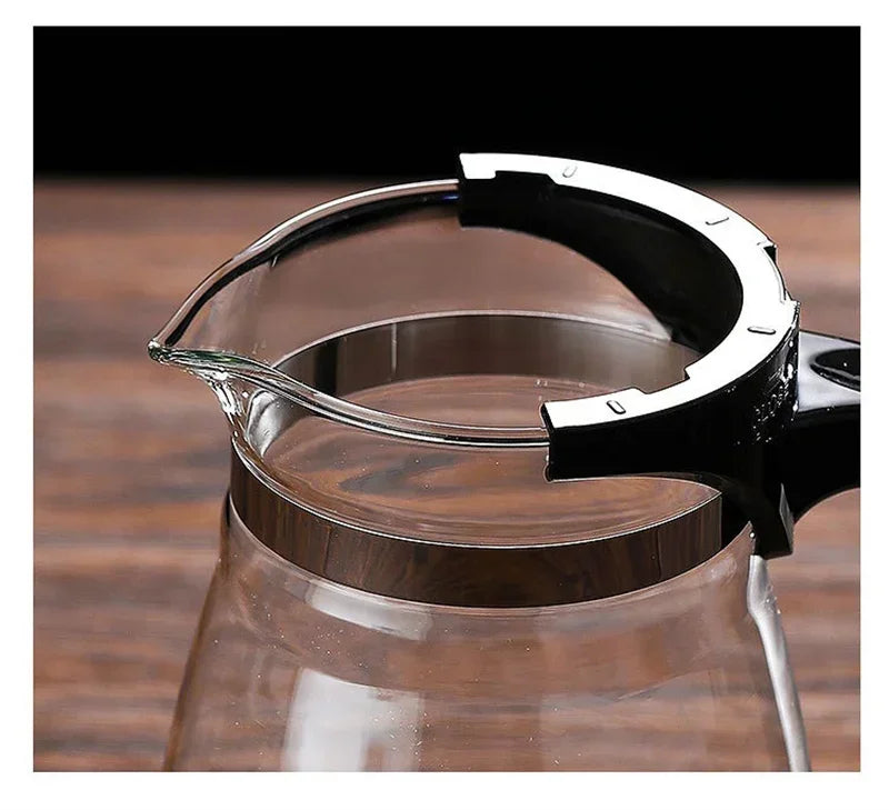 500ml-1800ml Glass Teapot Borosilicate Glass Split Type Teapot Heat Resistant Glass Teapot Tea Part Gift Idea Household