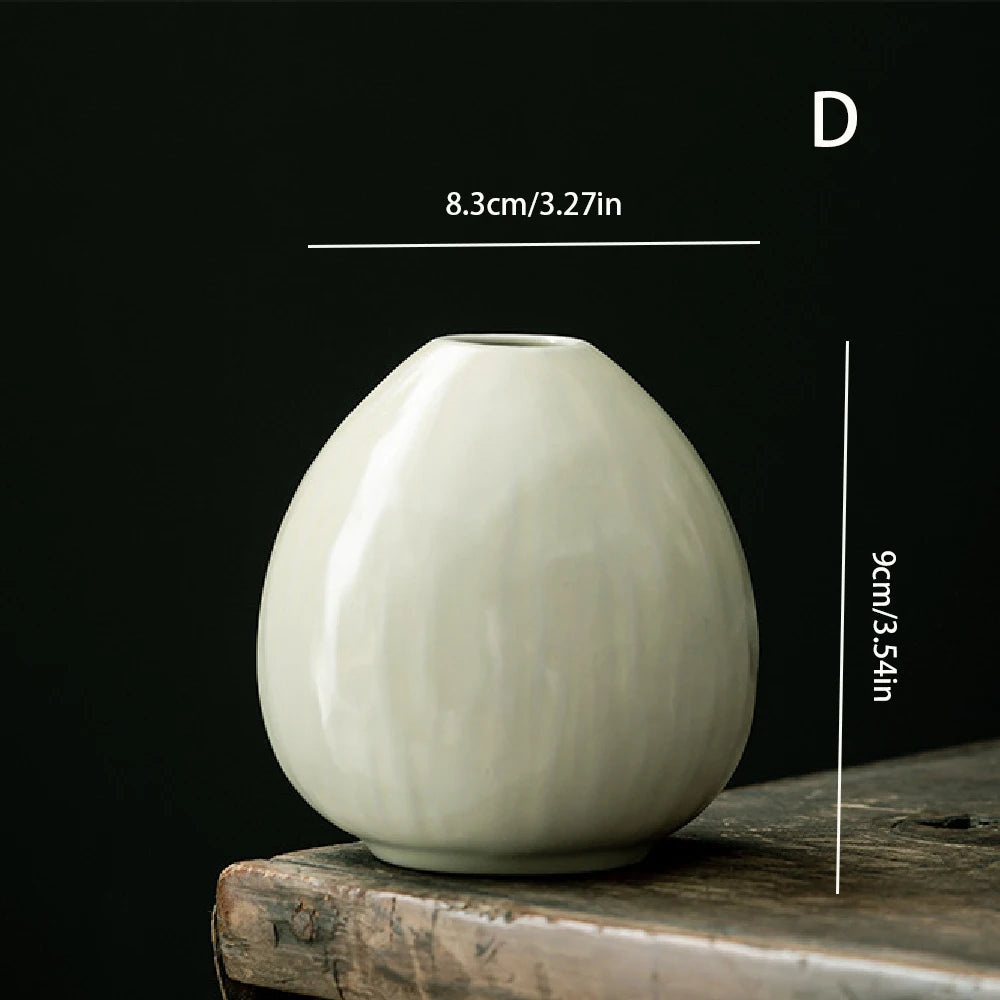 Simple ceramic vase decoration, living room home dining table decoration, hydroponic plant small vase