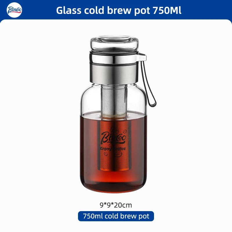 Bincoo Cold Brew Iced Coffee Maker Iced Coffee Maker Tea Infuser Airtight Cold Brew Pitcher Coffee Accessories Cold Brew System