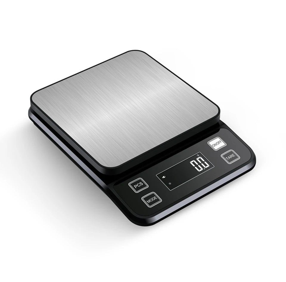 3/5/10kg 0.1g Digital Electronic Kitchen Scale LCD Display Fully Waterproof Stainless Steel Measuring Weighing Baking Tool