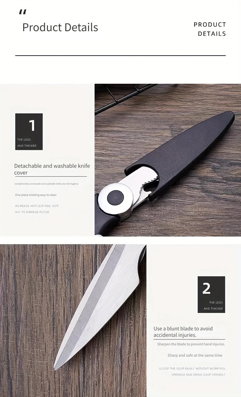Multifunctional kitchen scissors Household fish cutting meat scissors Stainless steel scissors
