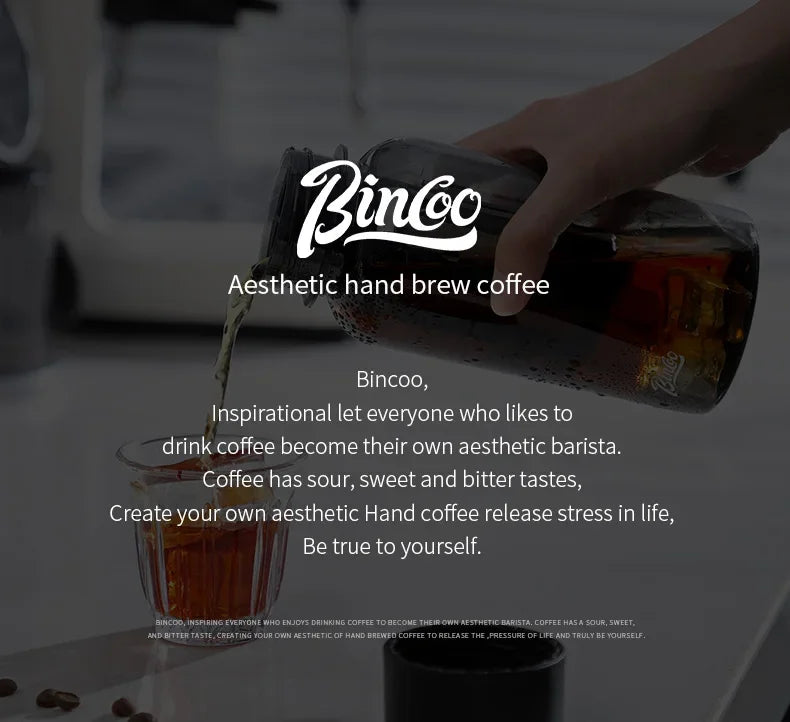 Bincoo 600ml Cold Brew Coffee Tea Maker with 300-Mesh Filter Leakproof Iced Drink Travel Tumbler BPA-Free Tritan Material