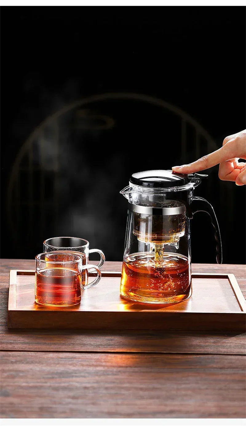 500ml-1800ml Glass Teapot Borosilicate Glass Split Type Teapot Heat Resistant Glass Teapot Tea Part Gift Idea Household