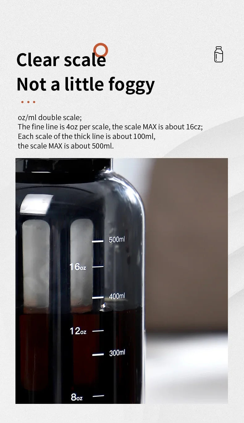 Bincoo 600ml Cold Brew Coffee Tea Maker with 300-Mesh Filter Leakproof Iced Drink Travel Tumbler BPA-Free Tritan Material