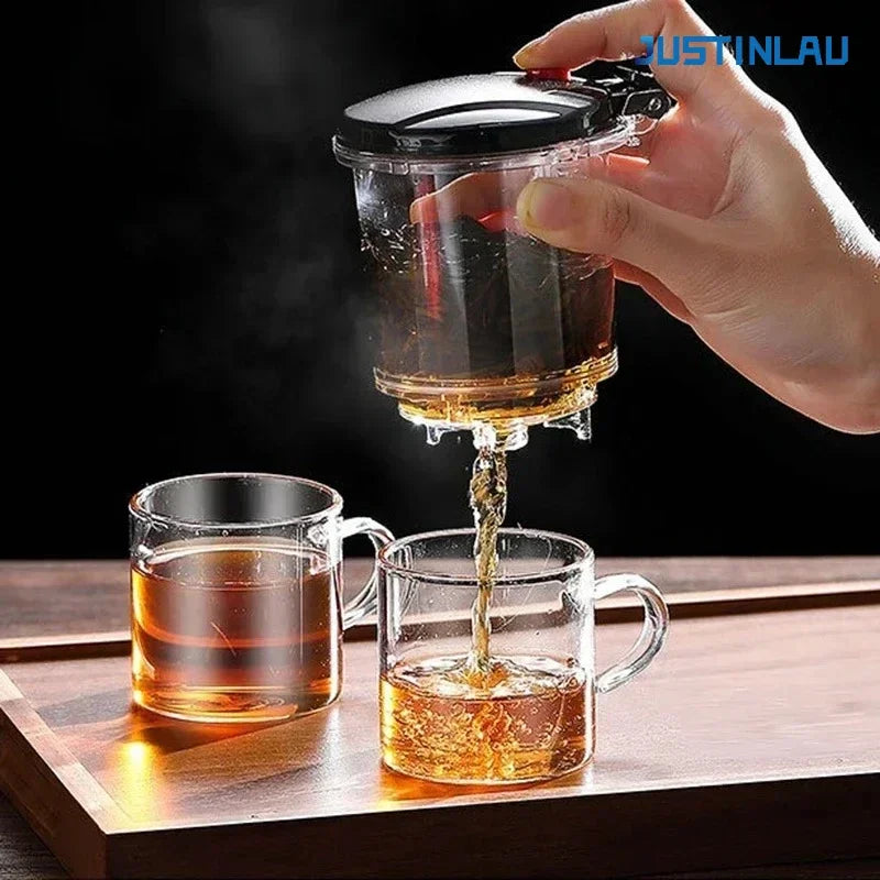 500ml-1800ml Glass Teapot Borosilicate Glass Split Type Teapot Heat Resistant Glass Teapot Tea Part Gift Idea Household