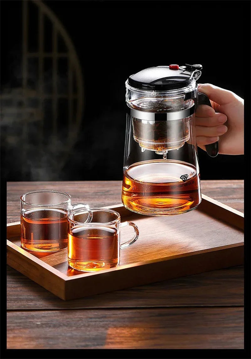 500ml-1800ml Glass Teapot Borosilicate Glass Split Type Teapot Heat Resistant Glass Teapot Tea Part Gift Idea Household