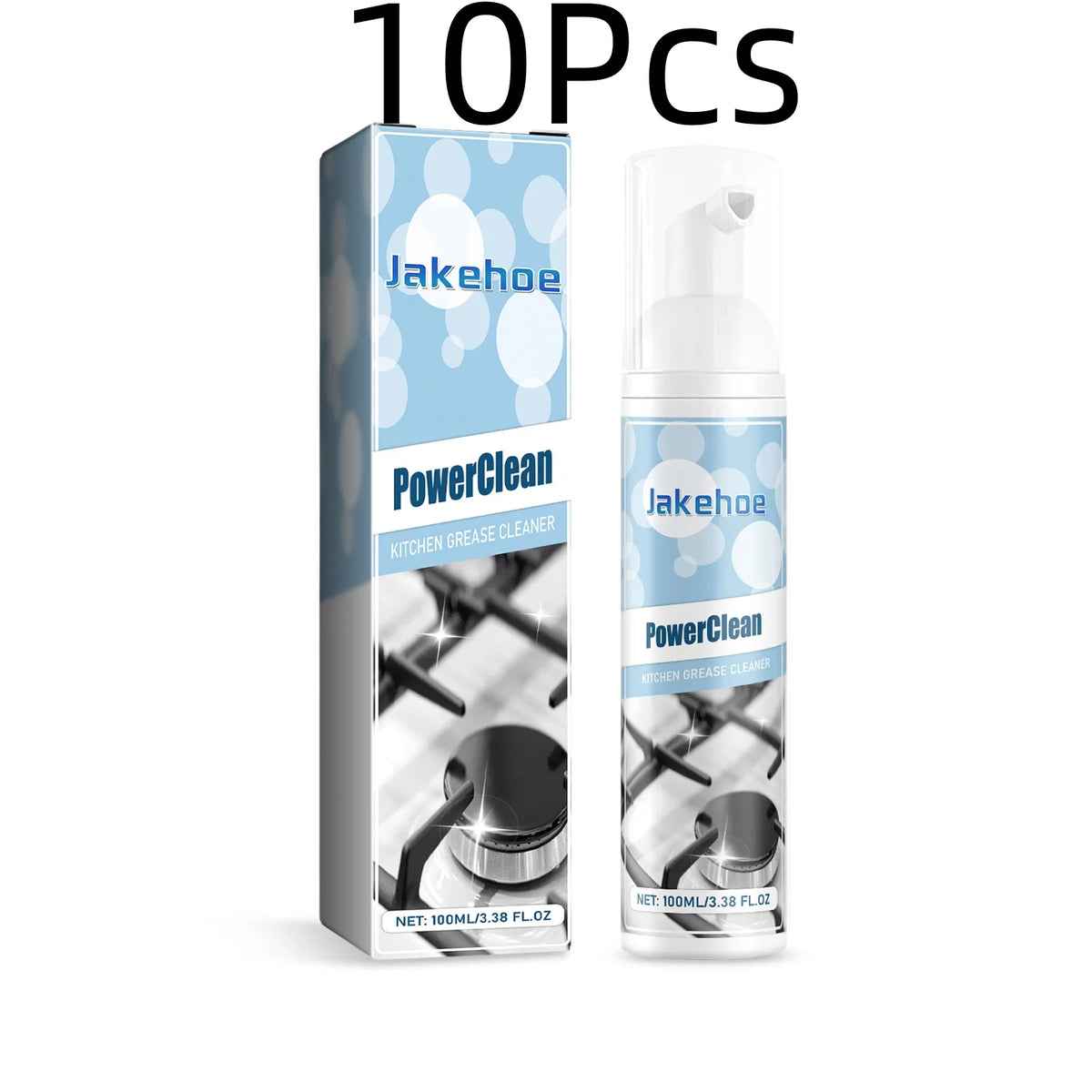 Jakehoe Kitchen Foam Degreaser Fast Penetration Dissolving Stains No Residue Restore Brightness Stubborn Oil Stain Remover 100ml