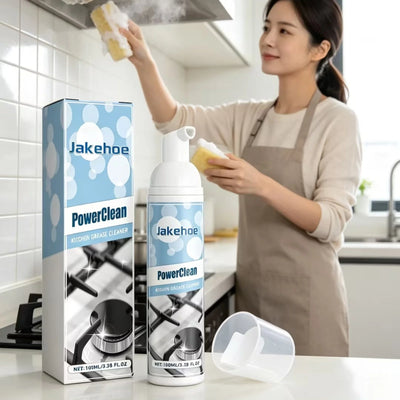 Jakehoe Kitchen Foam Degreaser Fast Penetration Dissolving Stains No Residue Restore Brightness Stubborn Oil Stain Remover 100ml
