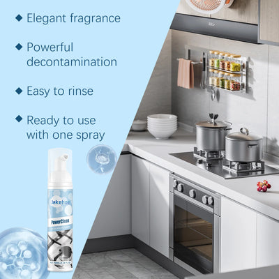 Jakehoe Kitchen Foam Degreaser Fast Penetration Dissolving Stains No Residue Restore Brightness Stubborn Oil Stain Remover 100ml