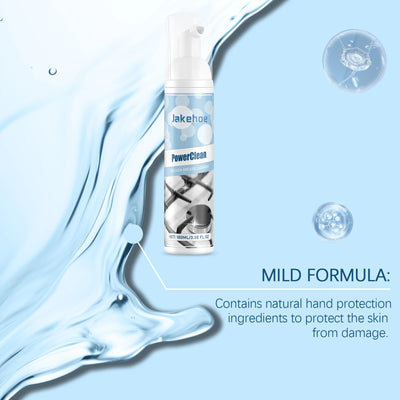 Jakehoe Kitchen Foam Degreaser Fast Penetration Dissolving Stains No Residue Restore Brightness Stubborn Oil Stain Remover 100ml