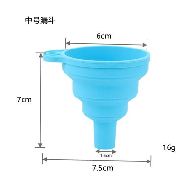 3 PC Silicone Collapsible Foldable Funnel Household Kitchen Cooking Tools Portable Wine Mini Portable Oil Pot Funnel