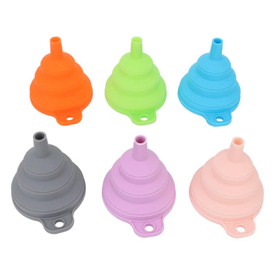 3 PC Silicone Collapsible Foldable Funnel Household Kitchen Cooking Tools Portable Wine Mini Portable Oil Pot Funnel