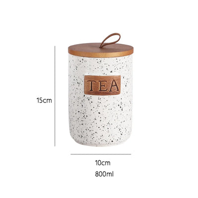 Ceramic Airtight Coffee Bean Jar Food Grade Moisture Proof Canister Kitchen Countertop For Coffee Lovers Christmas Gift Elegant