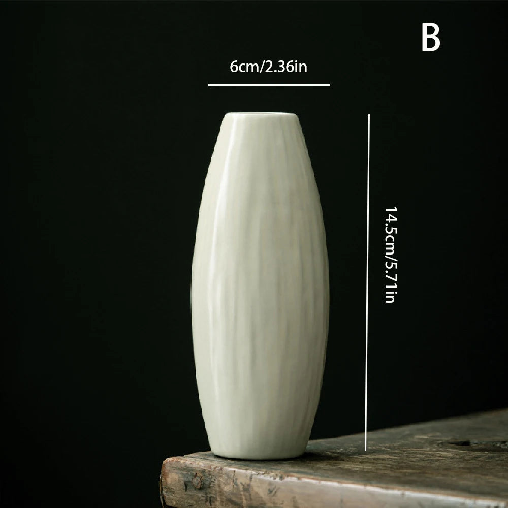 Simple ceramic vase decoration, living room home dining table decoration, hydroponic plant small vase