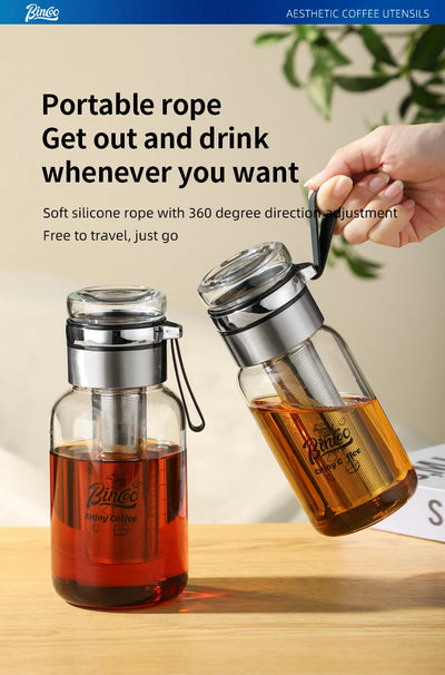 Bincoo Cold Brew Iced Coffee Maker Iced Coffee Maker Tea Infuser Airtight Cold Brew Pitcher Coffee Accessories Cold Brew System