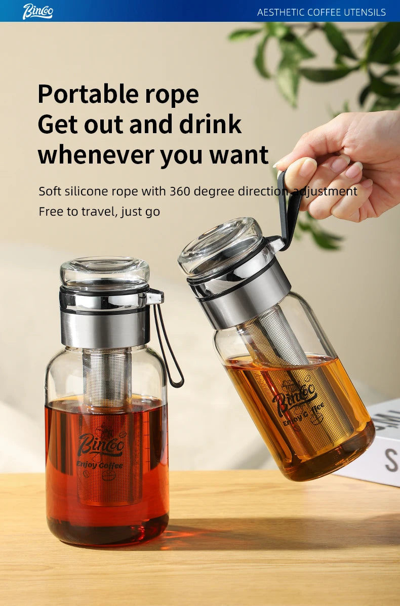 Bincoo Cold Brew Iced Coffee Maker Iced Coffee Maker Tea Infuser Airtight Cold Brew Pitcher Coffee Accessories Cold Brew System