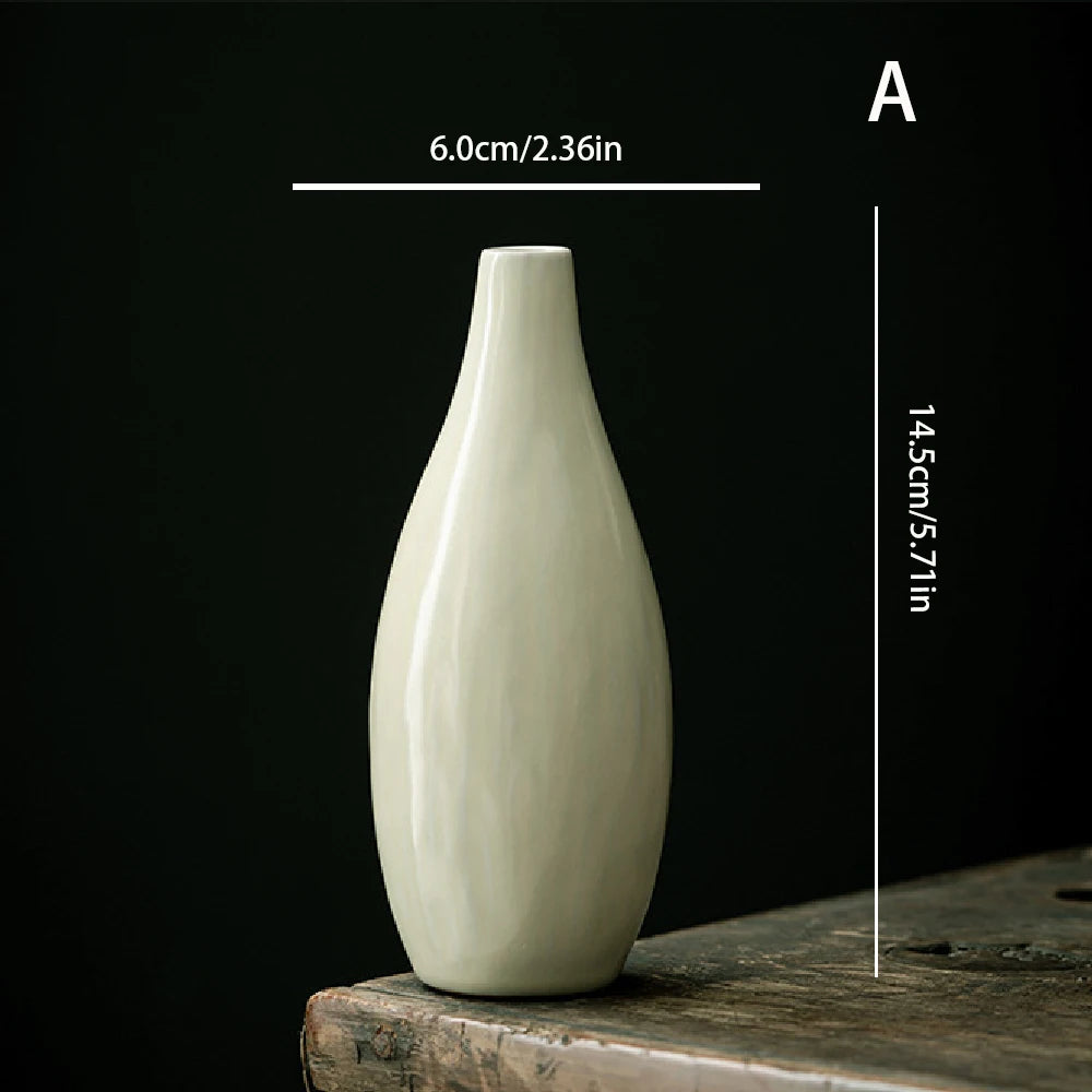 Simple ceramic vase decoration, living room home dining table decoration, hydroponic plant small vase