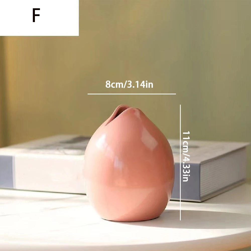 Simple ceramic vase decoration, living room home dining table decoration, hydroponic plant small vase