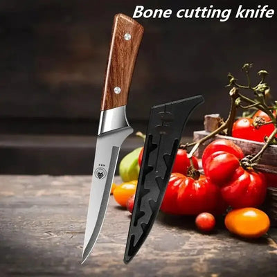 Upgraded Professional Boning&Butcher Knife Set–High Carbon Steel Multi-Functional Meat &Fillet Knife for Kitchen BBQ&Picnic Use