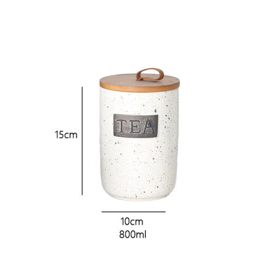 Ceramic Airtight Coffee Bean Jar Food Grade Moisture Proof Canister Kitchen Countertop For Coffee Lovers Christmas Gift Elegant