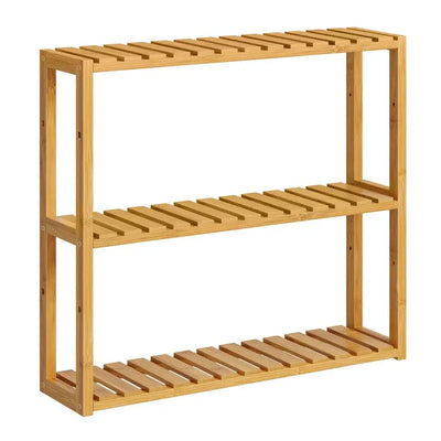Bamboo Bathroom Shelf, 3Tier Adjustable Plants Rack, WallMounted or Stand, in the Living Room, Balcony, Kitchen, 5.9 x 23.6 x 21
