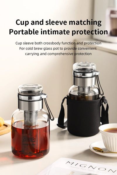 Bincoo Cold Brew Iced Coffee Maker Iced Coffee Maker Tea Infuser Airtight Cold Brew Pitcher Coffee Accessories Cold Brew System