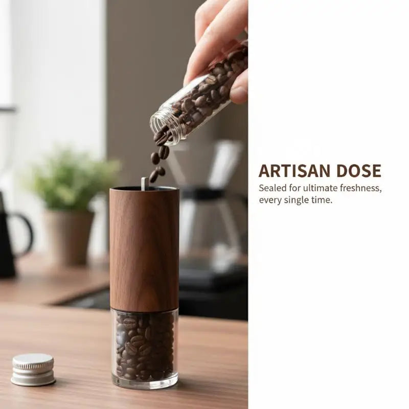 Airtight Coffee Bean Storage Tube Single Dose Dispenser Large Capacity Bottle for Home Kitchen Coffee Organization