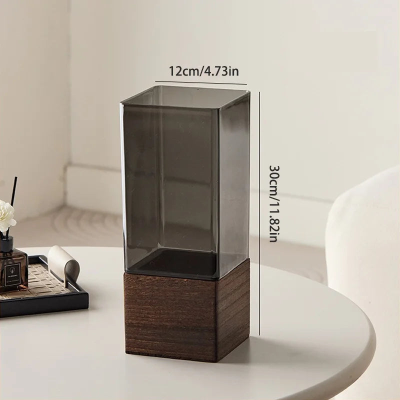 1pc Nordic Style Acrylic Vase with Base, perfect for party table centerpieces, living room decoration, ideal gift for others