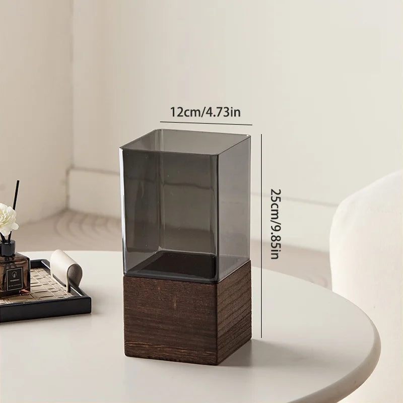 1pc Nordic Style Acrylic Vase with Base, perfect for party table centerpieces, living room decoration, ideal gift for others