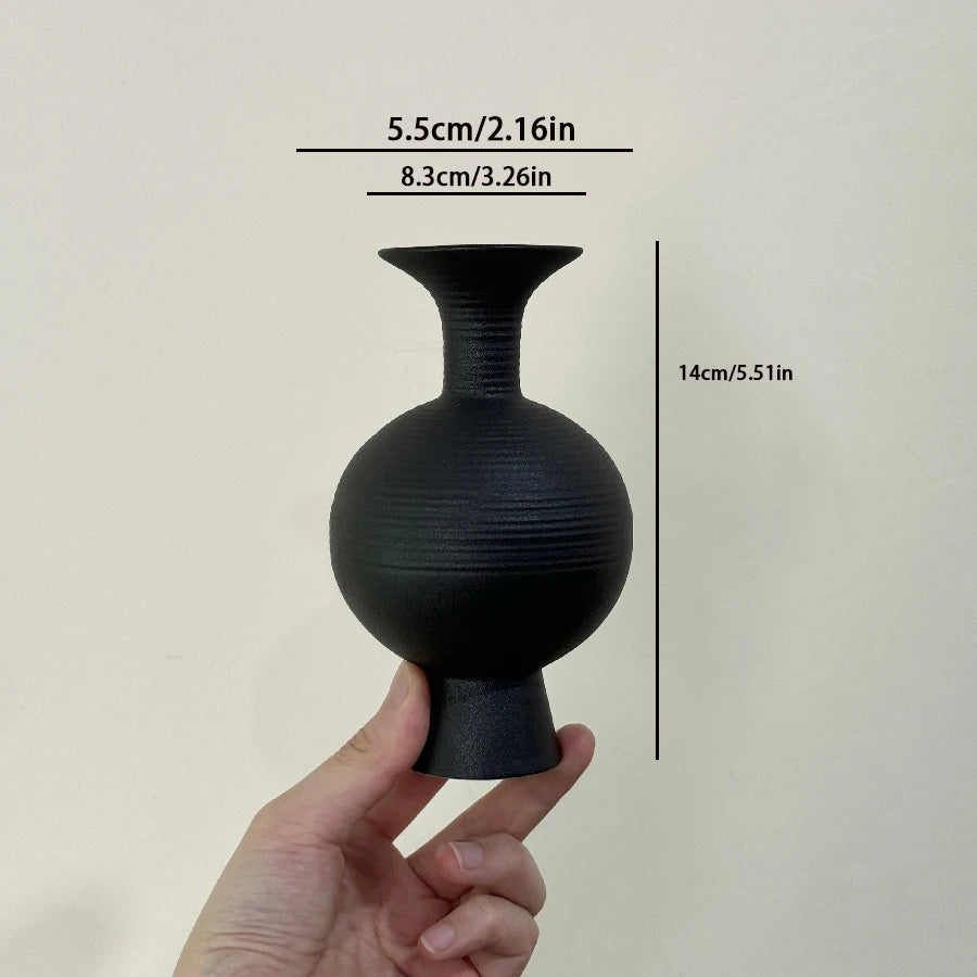 Simple ceramic vase decoration, living room home dining table decoration, hydroponic plant small vase