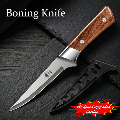 Upgraded Professional Boning&Butcher Knife Set–High Carbon Steel Multi-Functional Meat &Fillet Knife for Kitchen BBQ&Picnic Use