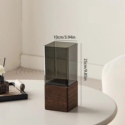 1pc Nordic Style Acrylic Vase with Base, perfect for party table centerpieces, living room decoration, ideal gift for others