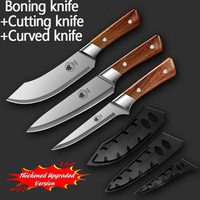 Upgraded Professional Boning&Butcher Knife Set–High Carbon Steel Multi-Functional Meat &Fillet Knife for Kitchen BBQ&Picnic Use