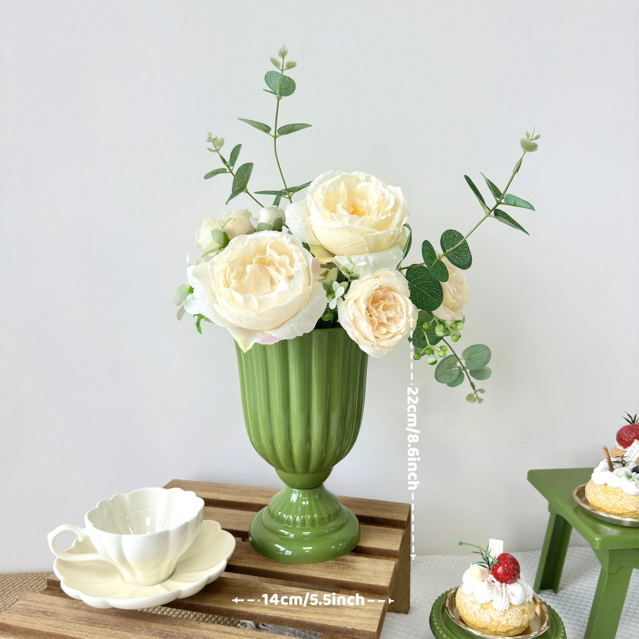 1Pc Retro color Flower vase Arrangement Pots for Centerpiece Table Decorations Plastic Vase Home Decor for Home Wedding Party