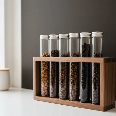 Airtight Coffee Bean Storage Tube Single Dose Dispenser Large Capacity Bottle for Home Kitchen Coffee Organization