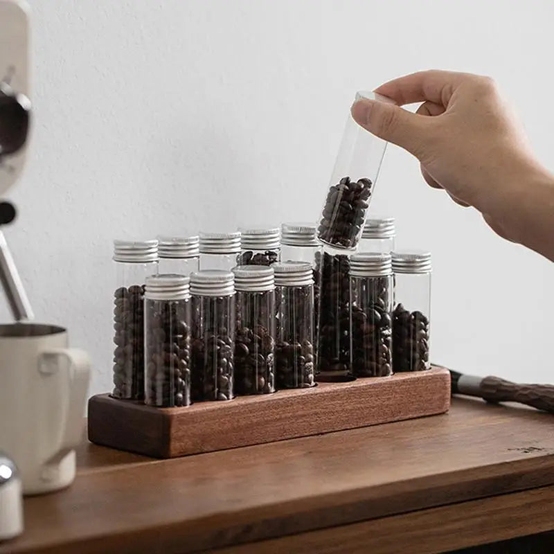 Airtight Coffee Bean Storage Tube Single Dose Dispenser Large Capacity Bottle for Home Kitchen Coffee Organization