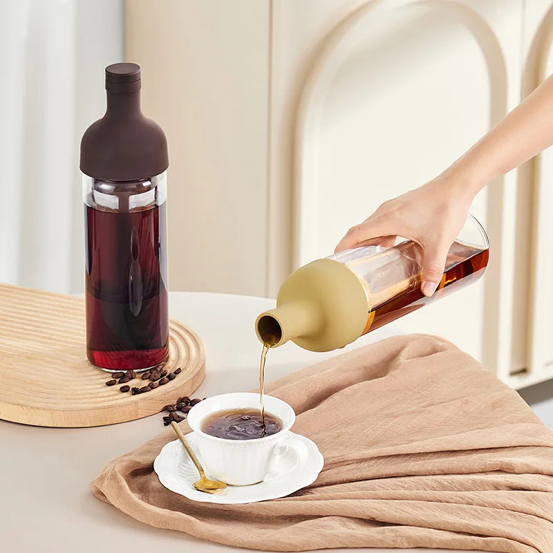 1000ML Cold Brew Coffee Pots Glass Coffee Maker Household Cold Brew Bottle Coffe Filter for Coffee Juice & Fruit Tea