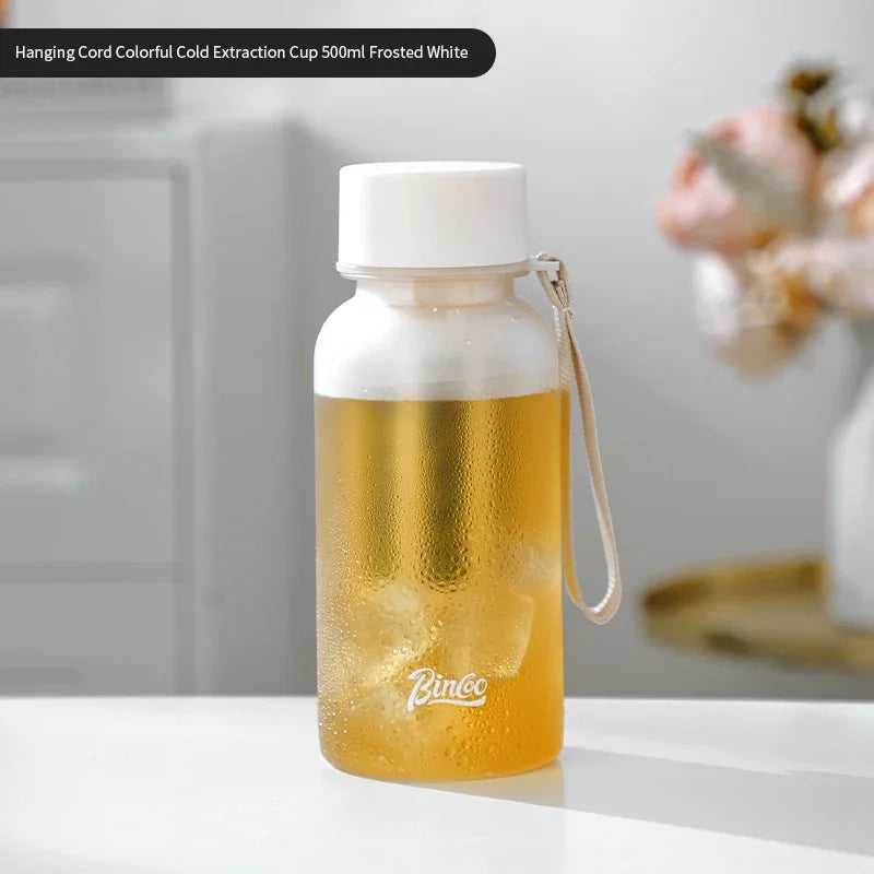 Bincoo 600ml Cold Brew Coffee Tea Maker with 300-Mesh Filter Leakproof Iced Drink Travel Tumbler BPA-Free Tritan Material