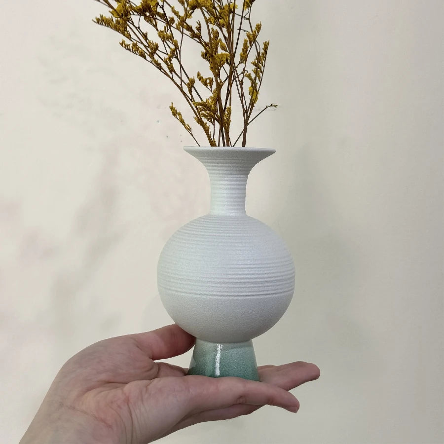 Simple ceramic vase decoration, living room home dining table decoration, hydroponic plant small vase