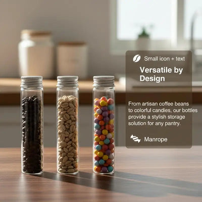 Airtight Coffee Bean Storage Tube Single Dose Dispenser Large Capacity Bottle for Home Kitchen Coffee Organization