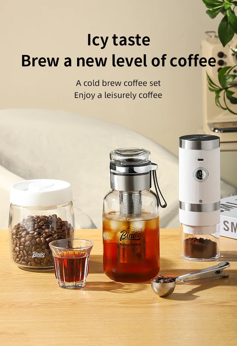 Bincoo Cold Brew Iced Coffee Maker Iced Coffee Maker Tea Infuser Airtight Cold Brew Pitcher Coffee Accessories Cold Brew System