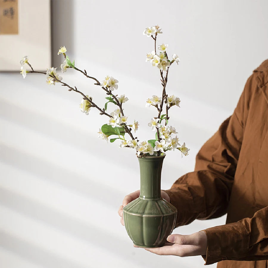 Simple ceramic vase decoration, living room home dining table decoration, hydroponic plant small vase