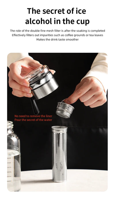 Bincoo Cold Brew Iced Coffee Maker Iced Coffee Maker Tea Infuser Airtight Cold Brew Pitcher Coffee Accessories Cold Brew System